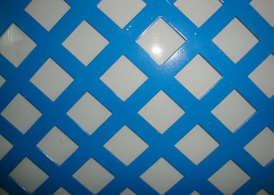 Lembar mesh berlubang persegi putih dengan lapisan PVC
