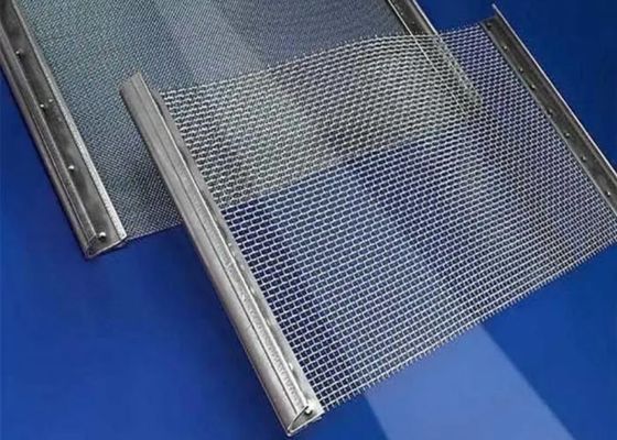 Long Slot High Carbon Steel Mesh Manganese Steel Dan Stainless Steel Vibrating Screen Mesh Untuk High Wear Resistance