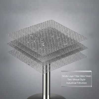 Multi-layer Filter Wire Mesh Featuring Twill Weave Style Sample Providing Filtration for Various Industrial Applications (Multi-layer Filter Wire Mesh Featuring Twill Weave Style Sample Providing Filtrasi untuk Berbagai Aplikasi Industri)