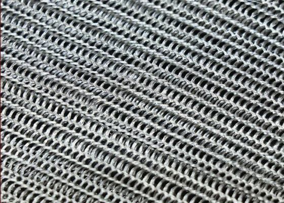 Lebar 2 inci Dekat Merajut Wire Mesh Multi Filamen Putaran Datar Tahan Lama