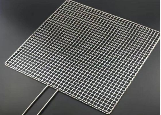 SS304 Round Bbq Grill Mesh 8mm Lembaran Logam Berlubang Persegi