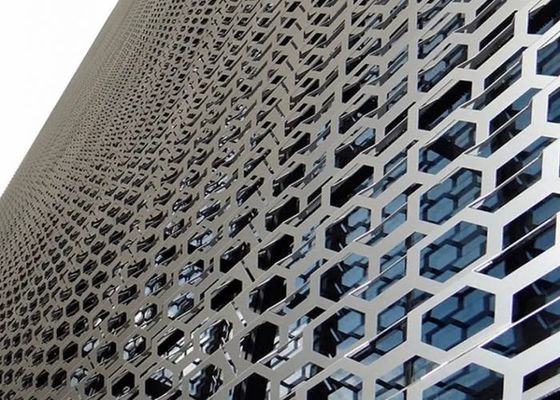 Silver Diamond Perforated Mesh Sheet untuk Wire Mesh Konstruksi