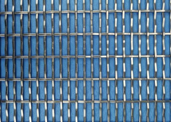 Layar Wire Mesh Tenun Tahan Korosi Dengan Mesh Persegi Untuk Tipe Kait 30° 180°
