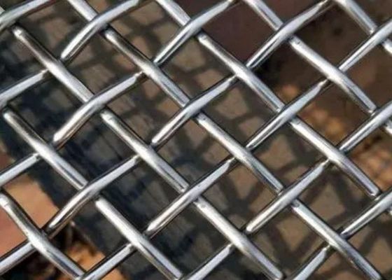 Ketahanan Abrasion Square Hole High Carbon Steel Woven Wire Mesh Screen