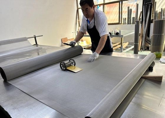 Very Fine Stainless Steel Wire Mesh Screen Plain Weave Type 400 Mesh dengan berbagai panjang