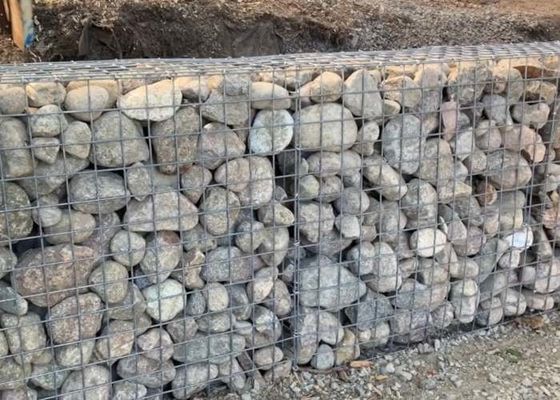 ISO45001 Zn-5 Al Galvanized Welded Wire Mesh Panel Untuk Dinding Penahan Gabion