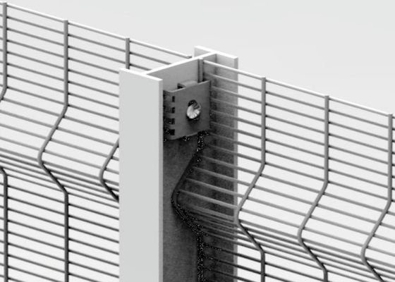 Panel Pagar Mesh Logam Kekuatan Tinggi 3D Anti Climbing 358 Panel Pagar Mesh
