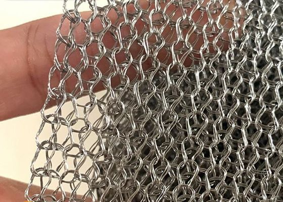 Multi Strand Stainless Steel Rajutan Wire Mesh Flat Type Alkali Resistance