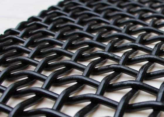 Corrosion Resistant Woven Wire Mesh Screen With Square Mesh Untuk 30° 180° Hook Type Vibrating Screen
