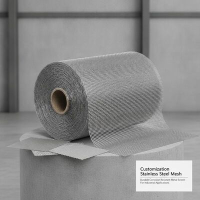 Pemasangan khusus Rantai baja tahan karat Woven Wire Mesh tahan korosi tahan lama Layar logam untuk aplikasi industri